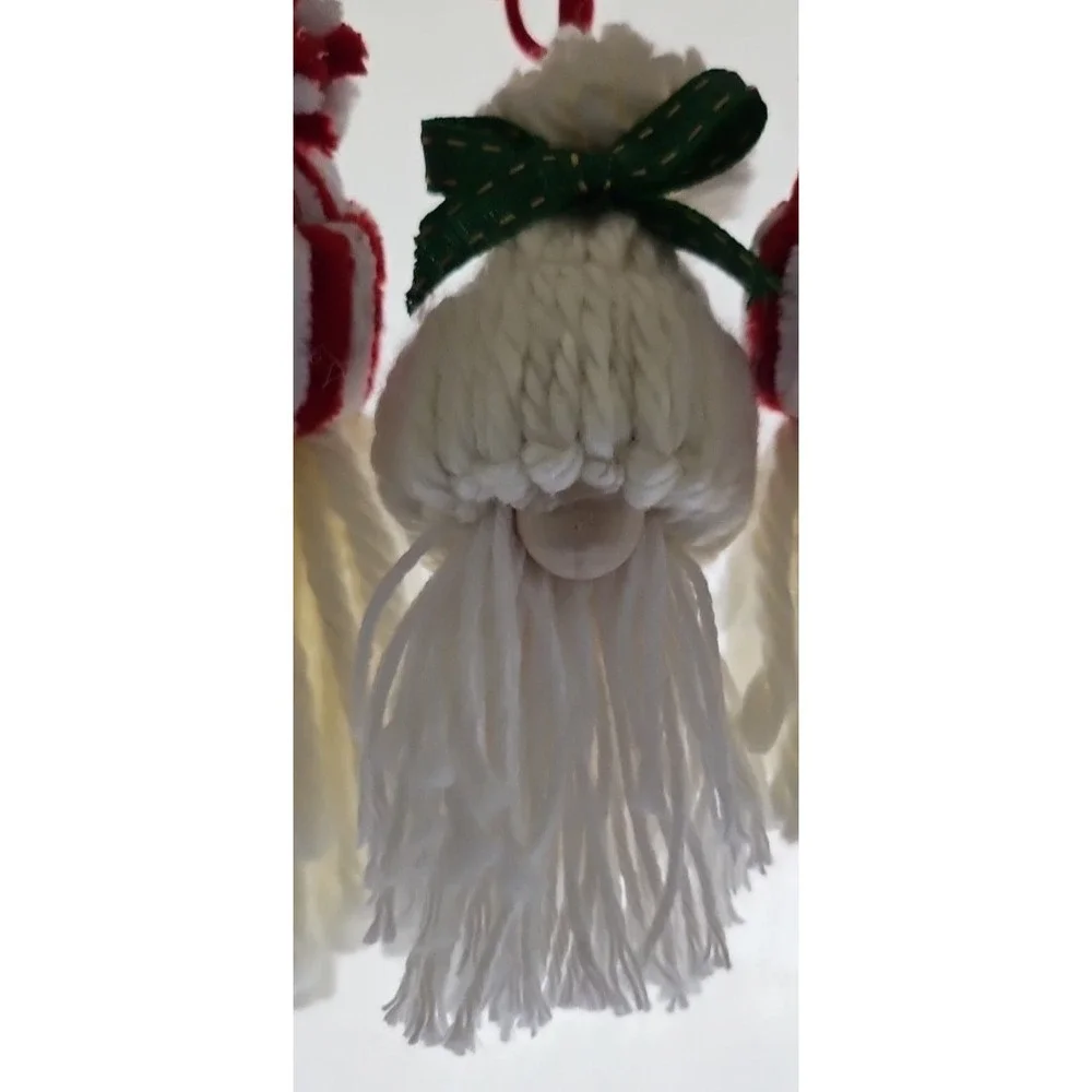 Home Made 4 Santa's And 1 Mrs. Clause Ornaments